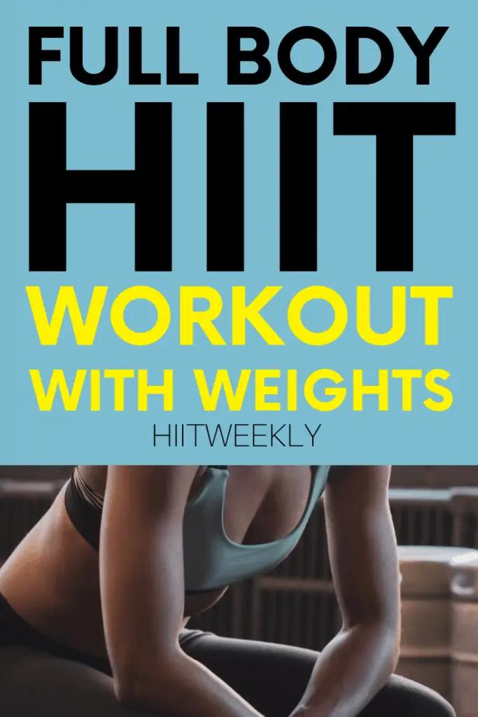 Get hot and sweaty with this at home full body workout with weights that mixes kettlebells, dumbbells and bodyweight exercises for a hard hitting workout. Do this workout with weights to lose belly fat fast. 