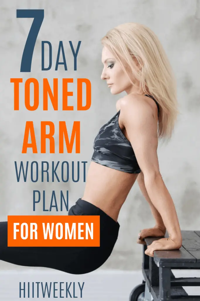 say bye bye to flabby bingo wings and hello to sexy slim toned arms with our 7 day arm workout plan for women that yu can do at home or at the gym. Repeat this arm workout plan for the next 6 weeks for amazing results. 
