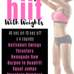 Burn the fat with this intense 1000 calorie HIIT workout with weights that you can do at home.
