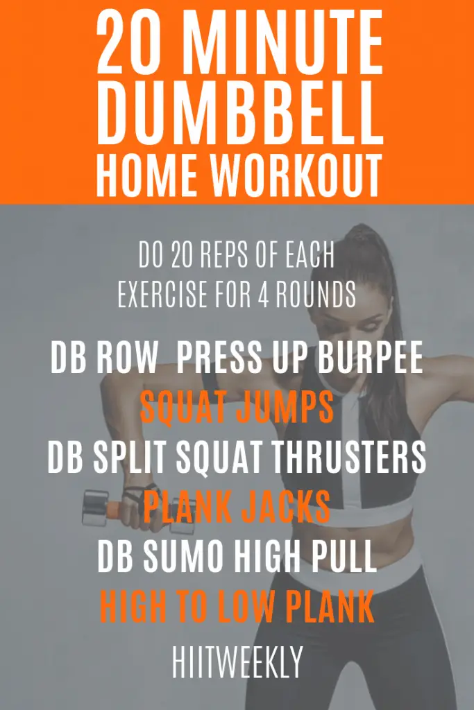 One of our favorite workout plans with dumbbells to lose weight fast that can be done at home anytime.  Try this workout today and let us know how you get on!