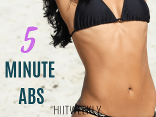 A super quick 5 minute ab workout for women. Abs workout for women. Home abs routine.