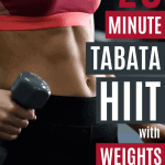 This weighted tabata HIIT workout will work your entire body and lasts just 20 minutes, for a quick and effective HIIT workout.