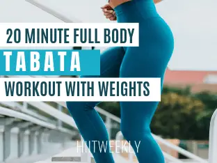 Get The Ultimate Full Body Tabata Workout With Weights Right Here. This Tabata HIIT can be completed in 10 or 20 minutes. Tabata Workout With Dumbbells and kettlebells.