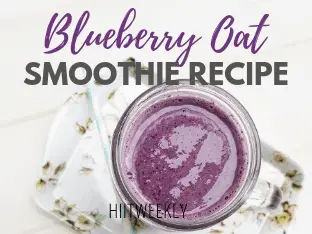 Get your day off to a fkying start with this protein packed Blueberry Oat Protein Smoothie Recipe pefect in the morning or as a post workout protein shake.