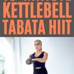 This quick home workout uses just a single kettlebell. It's our 10 minute kettlebell tabata HIIT that is perfect to do when you don't have much time to spare and want something quick and high energy to do.
