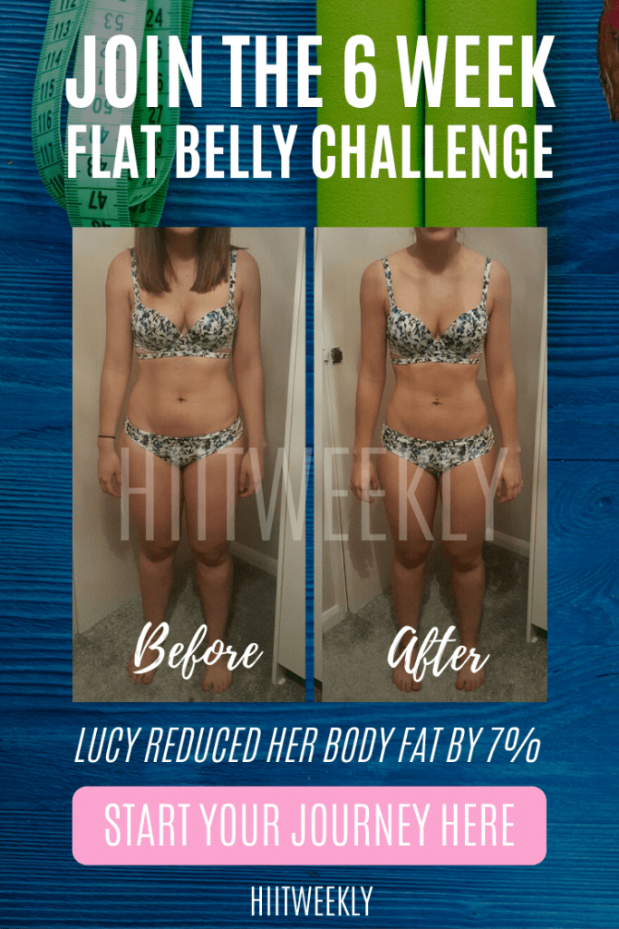 Join HIIT Weeklys 6 Week Flat Belly Challenge