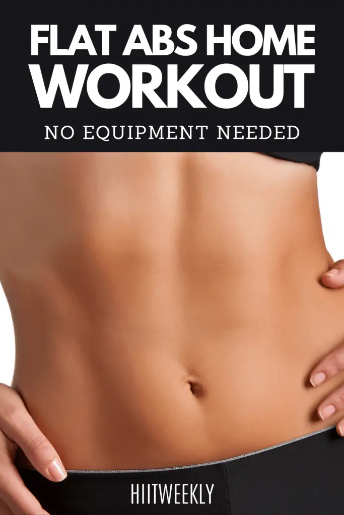 Get flatter more defined abs with this at home ab workout without equipment. 