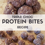 alling all chocolate lovers! Indulge in the dreamy combination of triple chocolate and coconut with these easy, no-bake protein bites. A delightful treat without the fuss.