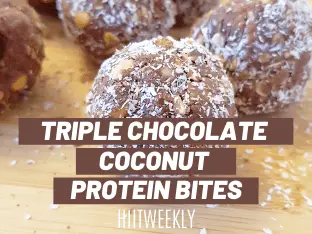try these yummy protein packed chocolate energy bites. no bake and make for a perfect high protein post workout treat.