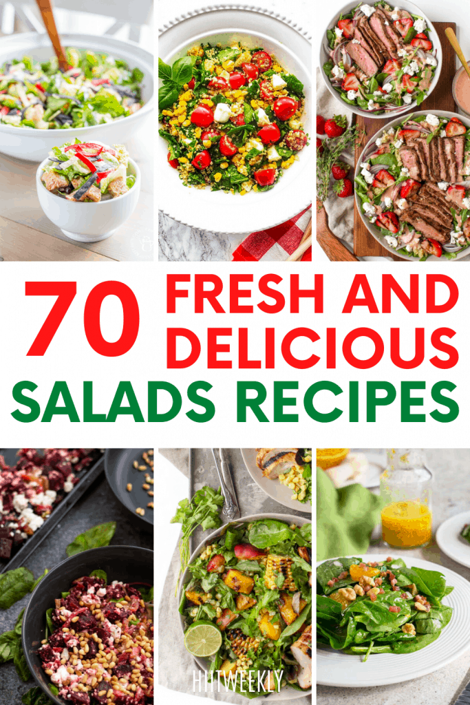 Healthy salads you can eat for any meal of the day. Great meal prep salad recipes. 