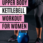 Work your arms, chest, back and shoulders with this 28 minute upper body kettlebell workout desighen for women.