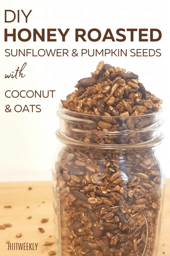 honey roasted sunflower and pumpkin seed recipe makes the ideal breakfast topper or healthy high protein snack.