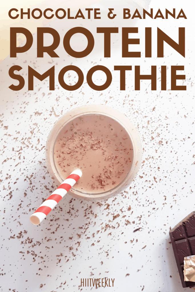 The best ever healthy banana and chocolate smoothie recipe with added protein.