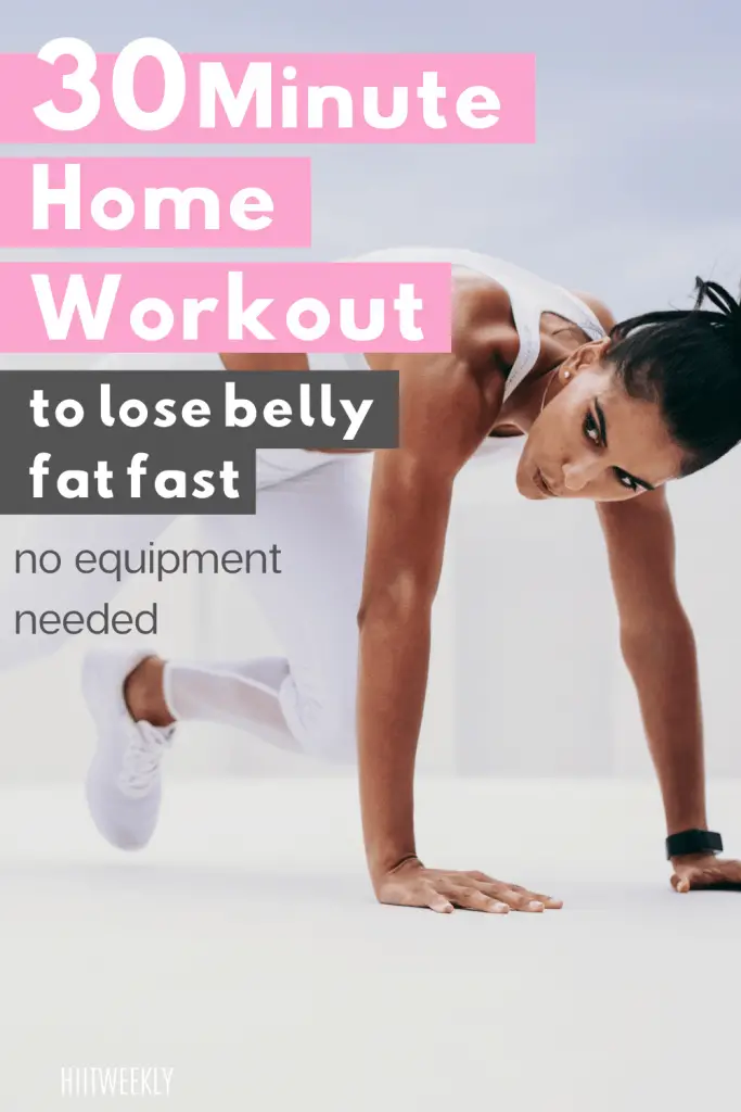 Hiit home workout for belly fat hot sale