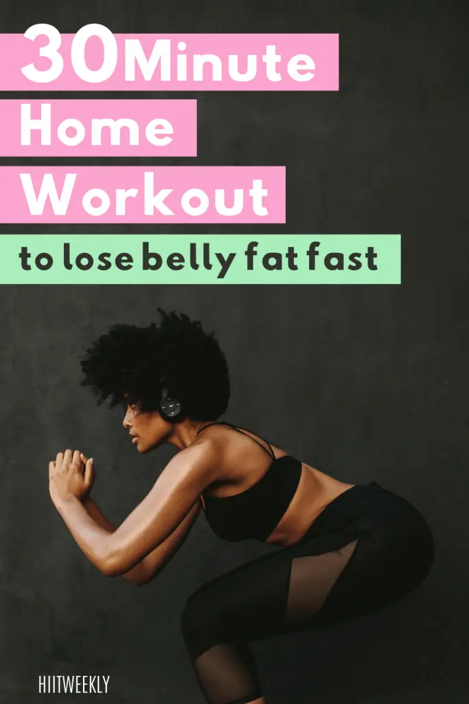 Get rid of belly fat fast with this full body at home wokrout routine that ou can do in under 30 minutes. Home workout to lose belly fat fast!