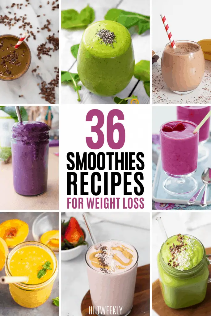 36 healthy smoothie recipes for weight loss that also taste amazing. These healthy fat loss smoothies will keep you feeling full whilst being super nutritious.