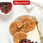 Indulge in fluffy perfection with these banana and oat protein pancakes. Packed with goodness and high in protein, they make for a satisfying and wholesome breakfast to fuel your day.