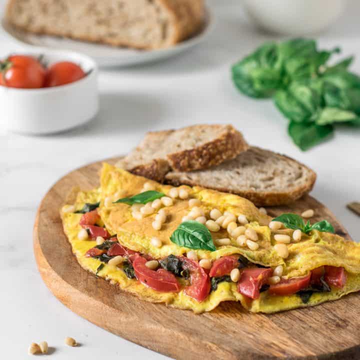 Tomato and Basil Omelette