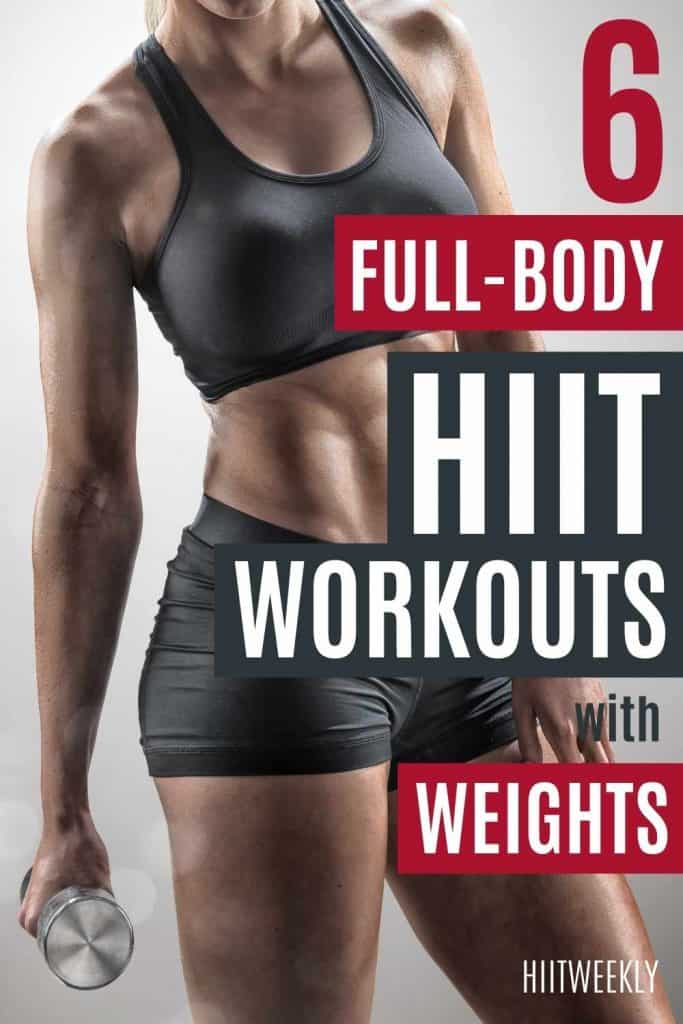 Get into shape fast with these 6 HIIt workouts with weights. HIIT is one of the best ways to lose wieght and get fit quick, here are our favorite HIIT workouts that use dumbbells or kettlebells. 