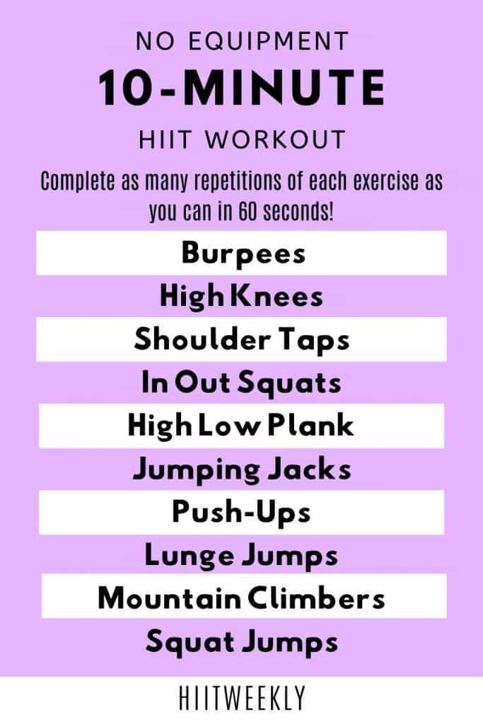 A quick no equipment HIIT workout that you can do in just 100-minutes a day for amazing results. 