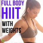 20 minute full body High Intensity home workout plan for women with weights.