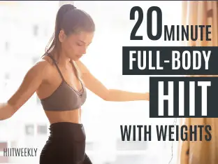 Burn fat and get summer ready with this quick 20 minute home workout with weights.