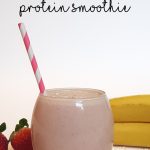 This yummy banana smoothie is packed full of good for you protein to help aid weight loss and promote recovery between workouts.