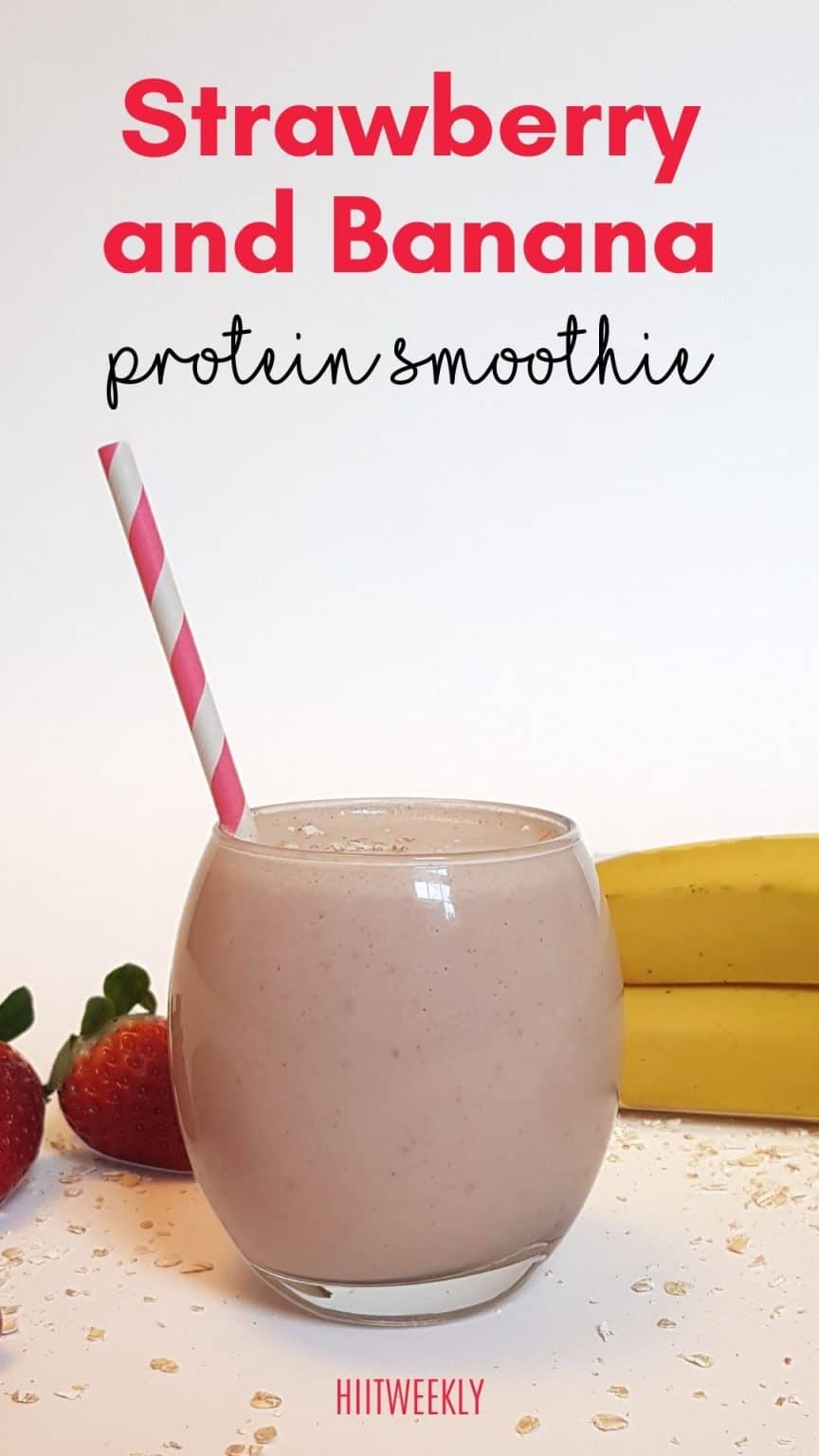 The Best Coconut Strawberry And Banana Protein Smoothie | HIIT WEEKLY