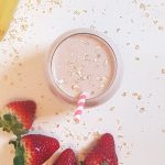 Refreshing Banana Strawberry Smoothie: A delightful blend of ripe bananas and juicy strawberries in a frosty smoothie. A nutritious and delicious drink featuring the goodness of fresh fruits, yogurt, and a hint of honey. A perfect, vibrant concoction for a wholesome and energizing treat