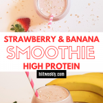 Sip on vitality with our Banana and Strawberry Protein Smoothie! A delightful fusion of ripe bananas, succulent strawberries, and a protein-packed boost that's both tasty and fulfilling. Whether as a post-workout refuel or a quick snack, this smoothie is your go-to for a flavorful and nutritious pick-me-up!