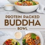 Boost your protein intake with this healthy vegan buddha bowl recipe.