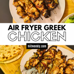 Achieve crispy goodness with these air-fried Greek chicken kebabs! Packed with Mediterranean flavors, it's an easy and tasty way to enjoy a delightful dinner.