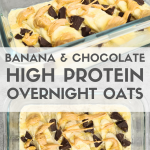 Revitalize your mornings with a burst of nutrients! Try this high-protein overnight oats recipe featuring the delightful trio of bananas, chocolate, and peanut butter.