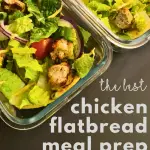 Immerse yourself in lunchtime bliss with this Mediterranean-inspired Greek chicken flatbread meal prep. Enjoy the convenience of a well-prepared meal bursting with flavor.