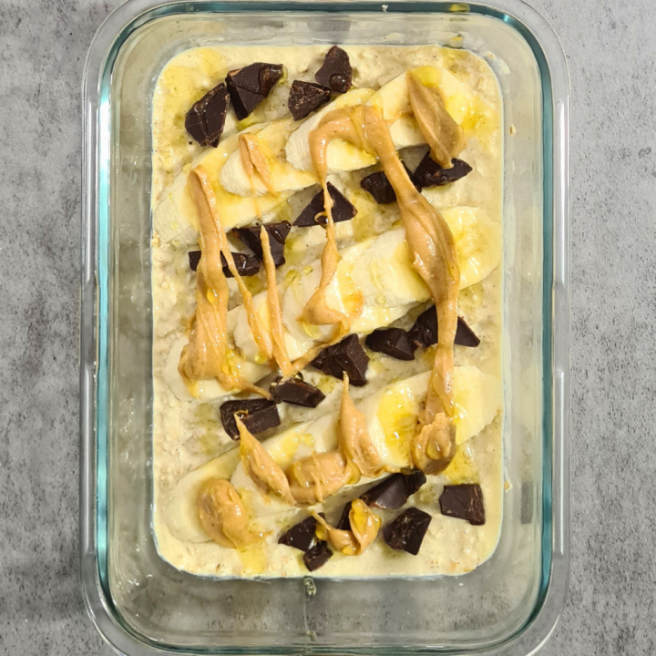 Banana and Choclate Protein Overnight Oats
