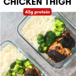Looking for a stress-free meal prep idea? Try our easy garlic chicken thigh recipe paired with fluffy basmati rice and nutritious broccoli florets. Perfect for busy days!